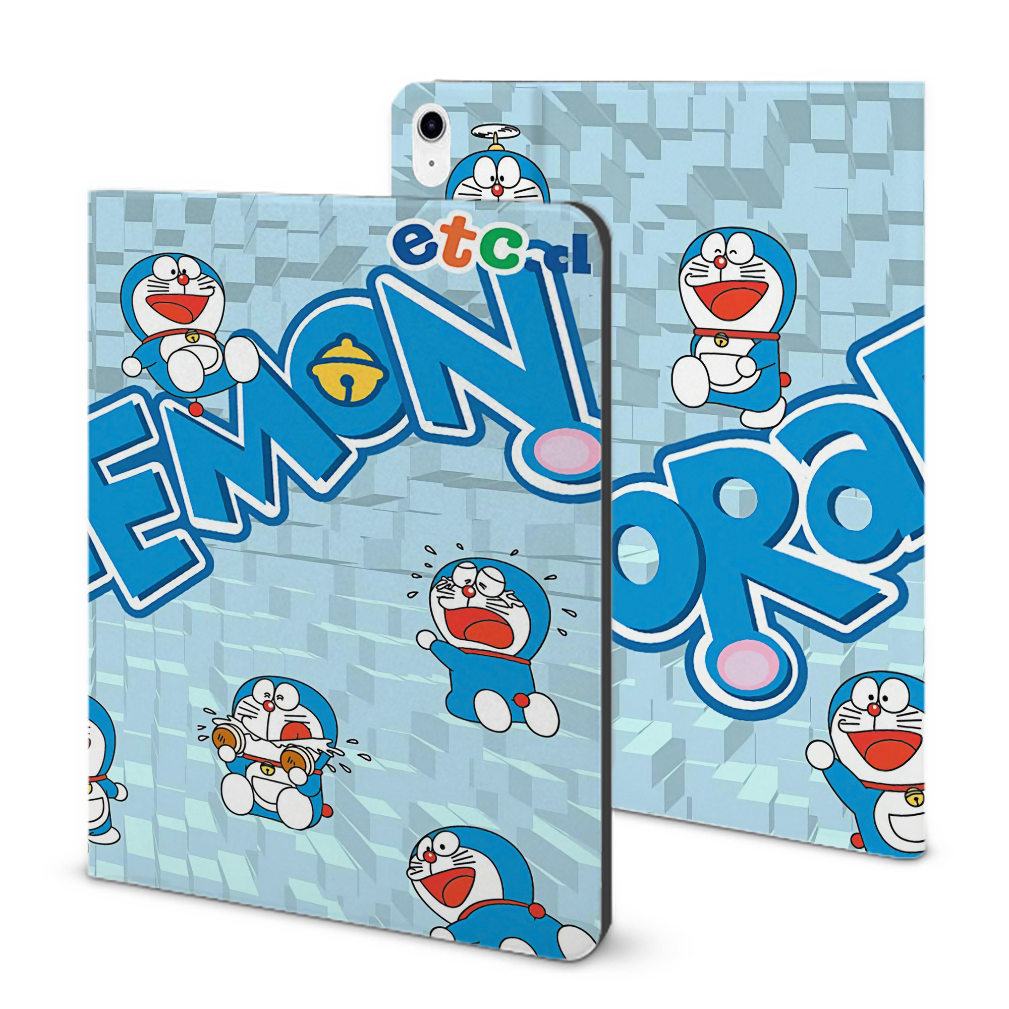 （画像用） ドラえもん Doraemon IPad ケース ブック型 PUレザー TPU 耐衝撃 軽量 薄型 ペン収納なし 全面保護 IPad 各モデル対応
